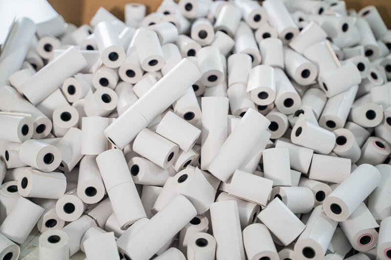 Small finished thermal paper rolls