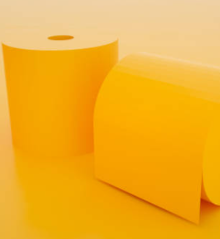 80mm x 70mm Yellow thermal rolls