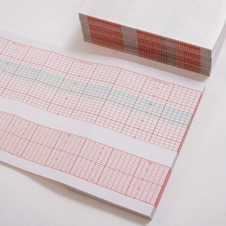 Red grid line EKG paper